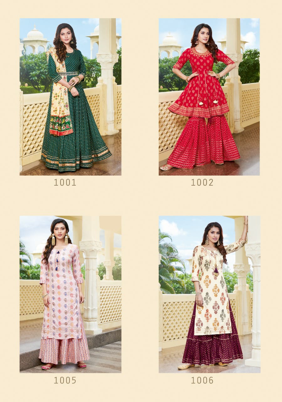 Festival Tadka 1 Designer Heavy Festive Wear Kurti With Bottom Stylish Collection
